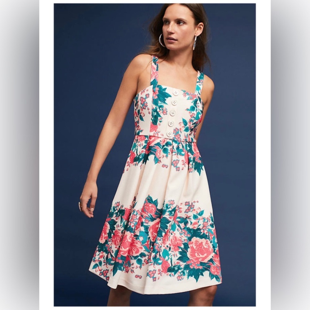 NWT floral Plenty by Tracy Reese x Anthropologie Southern Magnolias dress, 6